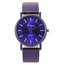 Load image into Gallery viewer, Geneva Woman's Single Color Quartz Watch Mesh Strap