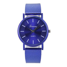Load image into Gallery viewer, Geneva Woman's Single Color Quartz Watch Mesh Strap
