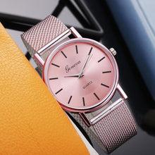 Load image into Gallery viewer, Geneva Woman's Single Color Quartz Watch Mesh Strap