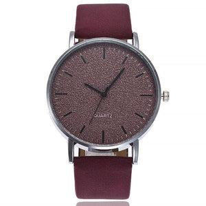 Geneva Men's Retro Leather Strap Quartz Watch