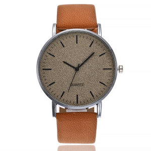 Geneva Men's Retro Leather Strap Quartz Watch