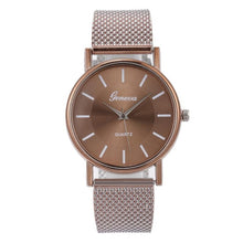 Load image into Gallery viewer, Geneva Woman&#39;s Single Color Quartz Watch Mesh Strap
