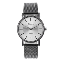 Load image into Gallery viewer, Geneva Woman&#39;s Single Color Quartz Watch Mesh Strap
