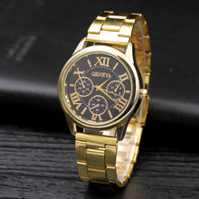 Load image into Gallery viewer, Geneva Women&#39;s Luxury Stainless Steel Gold-look Watch
