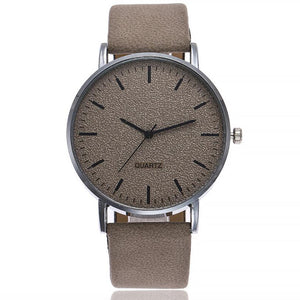 Geneva Men's Retro Leather Strap Quartz Watch