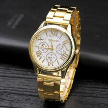 Load image into Gallery viewer, Geneva Women&#39;s Luxury Stainless Steel Gold-look Watch
