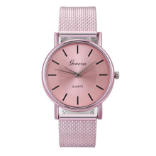 Load image into Gallery viewer, Geneva Woman&#39;s Single Color Quartz Watch Mesh Strap
