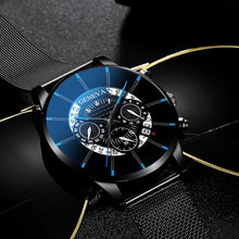 Load image into Gallery viewer, Geneva Men&#39;s Calendar Mesh Strap Watch
