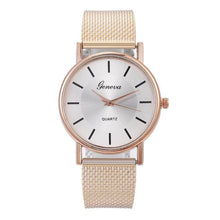 Load image into Gallery viewer, Geneva Woman&#39;s Single Color Quartz Watch Mesh Strap
